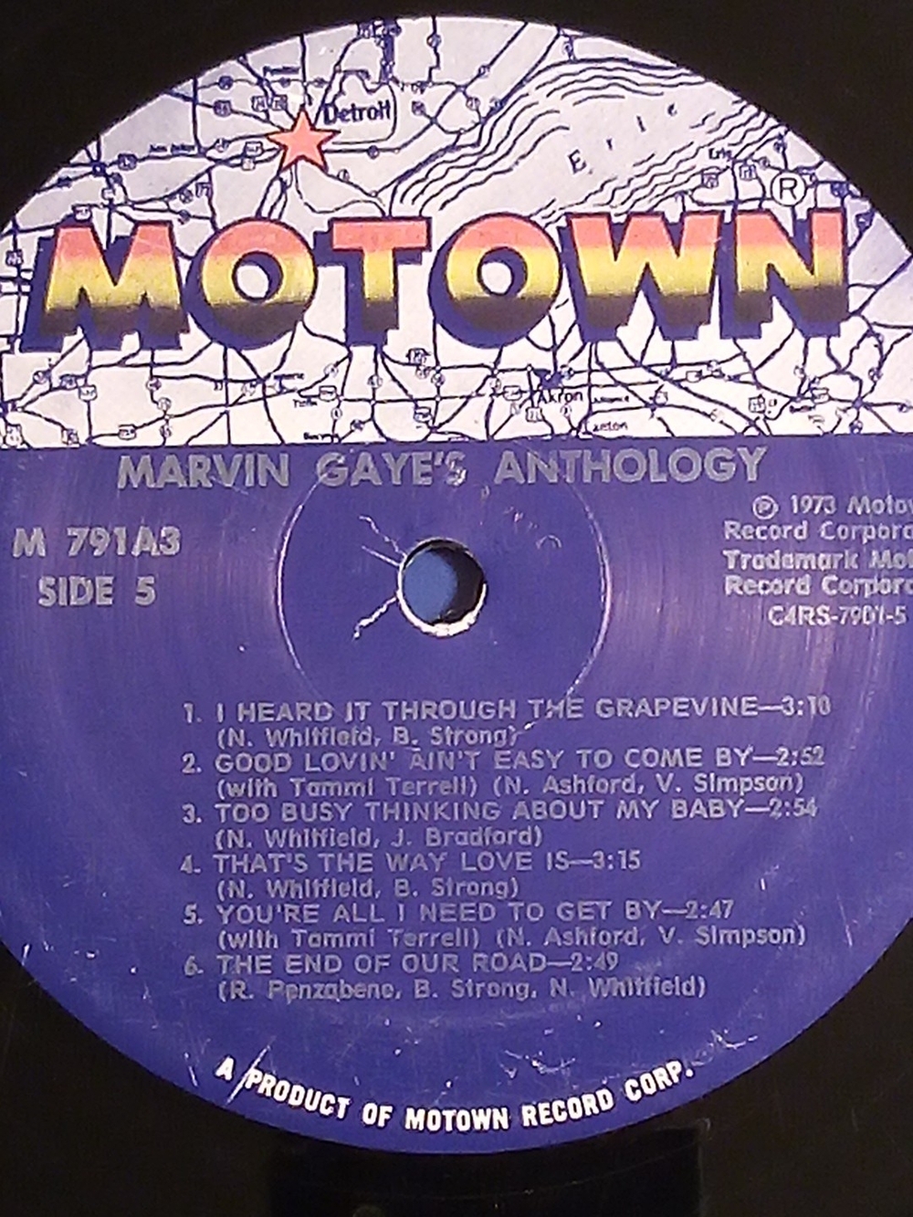 Marvin Gaye Anthology Vinyl Record - Blue Label